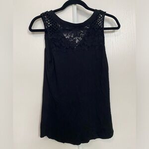 Express black lace tank top